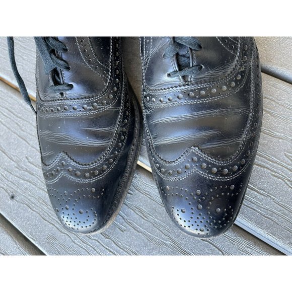 Allen Edmonds McAllister Men’s Wingtip Black Leather Oxford Shoes Sz 11.5 AA main image 4